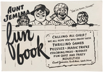 AUNT JEMIMA CUT-OUT DOLL FAMILY & FUN BOOK PROTOTYPE ORIGINAL ART LOT.