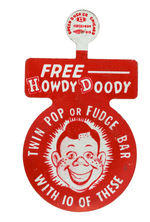 HOWDY DOODY LARGE SCARCE LITHO TIN TAB.