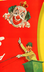 GE REFRIGERATOR CIRCUS ADVERTISING BANNER.