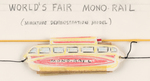 1964 NEW YORK WORLD'S FAIR MONO RAIL PREMIUM PROTOTYPE ORIGINAL ART PAIR.