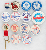 CLEVELAND AND OTHER 14 INDIANS MINOR LEAGUE BUTTONS.