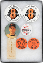 CAL RIPKEN MOST GAMES PLAYED & FAN BUTTONS FROM MUCHINSKY COLLECTION.