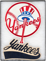 YANKEES SEVEN PATCHES FROM 3" UP TO 10" FROM MUCHINSKY COLLECTION.