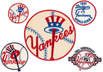 YANKEES SEVEN PATCHES FROM 3" UP TO 10" FROM MUCHINSKY COLLECTION.