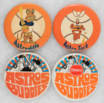 HOUSTON ASTROS MUCHINSKY BOOK PHOTO PLATE BUTTONS #10, 11, 12, 13.