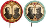 PAIR OF TAFT/SHERMAN ART NOUVEAU STYLE JUGATE BUTTONS.