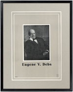 RARE "EUGENE V. DEBS" PORTRAIT POSTER BY MANZ ENGRAVING COMPANY.