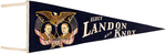 OUTSTANDING AND GRAPHIC "ELECT LANDON AND KNOX" JUGATE PENNANT.