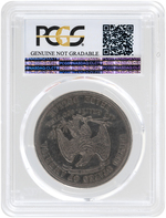 $1 TRADE DOLLAR 1877-S PCGS GENUINE CLEANING.