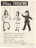 DANIEL BOONE (DAVY CROCKETT) BOXED HAZELLE'S TALKING MARIONETTE.