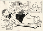 "THE KATZENJAMMER KIDS" 1953 SUNDAY PAGE ORIGINAL ART BY DOC WINNER.
