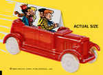 POST "ALPHA-BITS" FILE COPY CEREAL BOX FLAT & "ARCHIE'S CAR" PREMIUM.