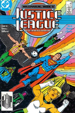 "JUSTICE LEAGUE INTERNATIONAL" #10 KEVIN MAGUIRE COMIC PAGE ORIGINAL ART.