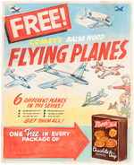 "COMET'S BALSA WOOD FLYING PLANES" FLAVOR-KIST COOKIES PREMIUM SIGN PROTOTYPE ORIGINAL ART.