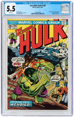 "THE INCREDIBLE HULK" #180 OCTOBER 1974 CGC 5.5 FINE- & #182 PAIR.