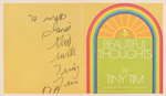 TINY TIM SIGNED "BEAUTIFUL THOUGHTS" BOOK.