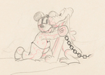 MICKEY MOUSE & PLUTO "THE MAD DOCTOR" PRODUCTION DRAWING ORIGINAL ART.