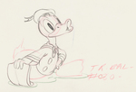 DONALD DUCK "THE AUTOGRAPH HOUND" PRODUCTION DRAWING ORIGINAL ART  MATCHED PAIR.