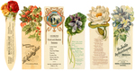 SEVEN CELLULOID BOOKMARKS FOR BOOKS, EDUCATION, PUBLISHING AND RELATED.