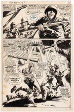 "CAPTAIN MARVEL" #1 COMIC BOOK PAGE ORIGINAL ART BY GENE COLAN.