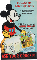 "MICKEY MOUSE" RECIPE SCRAPBOOK DISPLAY SIGN.