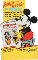 "MICKEY MOUSE" RECIPE SCRAPBOOK DISPLAY SIGN.