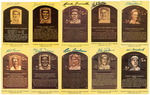 BASEBALL HOF MEMBERS SIGNED POSTCARD LOT.