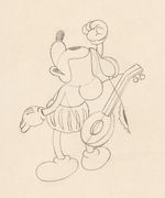 MICKEY MOUSE "YE OLDEN DAYS" PRODUCTION DRAWING ORIGINAL ART.