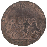 THOMAS SPENCE 1795 "LET TYRANTS TREMBLE AT THE CROW OF LIBERTY"  ENGLISH TOKEN.