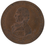 BRITISH 1795 POLITICAL TOKEN " D. I.  EATON THREE TIMES AQUITTED OF SEDITION".