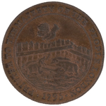 BRITISH 1795 POLITICAL TOKEN " D. I.  EATON THREE TIMES AQUITTED OF SEDITION".