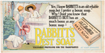 "BABBIT'S BEST SOAP" TWO SIDED TROLLEY ADVERTISING SIGN.