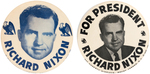 PAIR OF SCARCE 1960 "RICHARD NIXON" BUTTONS PRODUCED BY GOGERTY DISPLAYS.