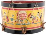 "MICKEY MOUSE BAND" TOY DRUM (LARGEST SIZE VARIETY).