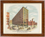 "M. BORN & COMPANY BUILDING" CHICAGO-BASED TAILORING FRAMED POSTER.