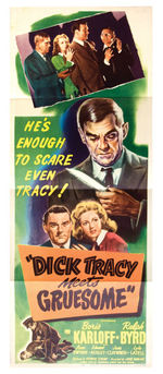 "DICK TRACY MEETS GRUESOME" INSERT POSTER.