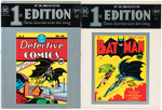 BOB KANE SIGNED "DETECTIVE COMICS" #27 & "BATMAN" #1 "FAMOUS 1st EDITION" COMIC PAIR.