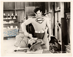 SUPERMAN SERIALS ACTOR KIRK ALYN & "BATMAN" STARS ADAM WEST & BURT WARD SIGNED PAIR.