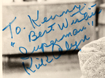 SUPERMAN SERIALS ACTOR KIRK ALYN & "BATMAN" STARS ADAM WEST & BURT WARD SIGNED PAIR.