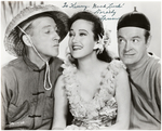 DOROTHY LAMOUR, LAUREN BACALL & LANA TURNER SIGNED PHOTO TRIO.