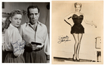 DOROTHY LAMOUR, LAUREN BACALL & LANA TURNER SIGNED PHOTO TRIO.