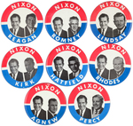 EIGHT 1968 NIXON JUGATES FEATURING POTENTIAL RUNNING MATES INCLUDING REAGAN.