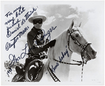 GENE AUTRY & CLAYTON MOORE SIGNED TRIO.