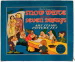 "SNOW WHITE AND THE SEVEN DWARFS ART STAMP PICTURE SET."