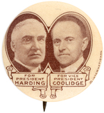 RARE HARDING AND COOLIDGE JUGATE BUTTON HAKE #2009.