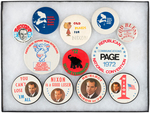 GROUP OF 12 UNCOMMON NIXON BUTTONS MOST FROM 1972 CAMPAIGN.