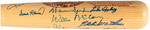 "COOPERSTOWN BAT" MULTI-SIGNED BASEBALL BAT.