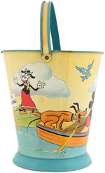 MICKEY MOUSE & FRIENDS "NO FISHING" SAND PAIL.