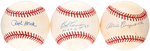 NEW YORK YANKEES SINGLE-SIGNED BASEBALL TRIO - REYNOLDS/HOUK/LEMON.