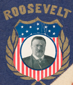 RARE TEDDY ROOSEVELT 1912 "THE BATTLE FLAG OF FREEDOM" PENNANT.